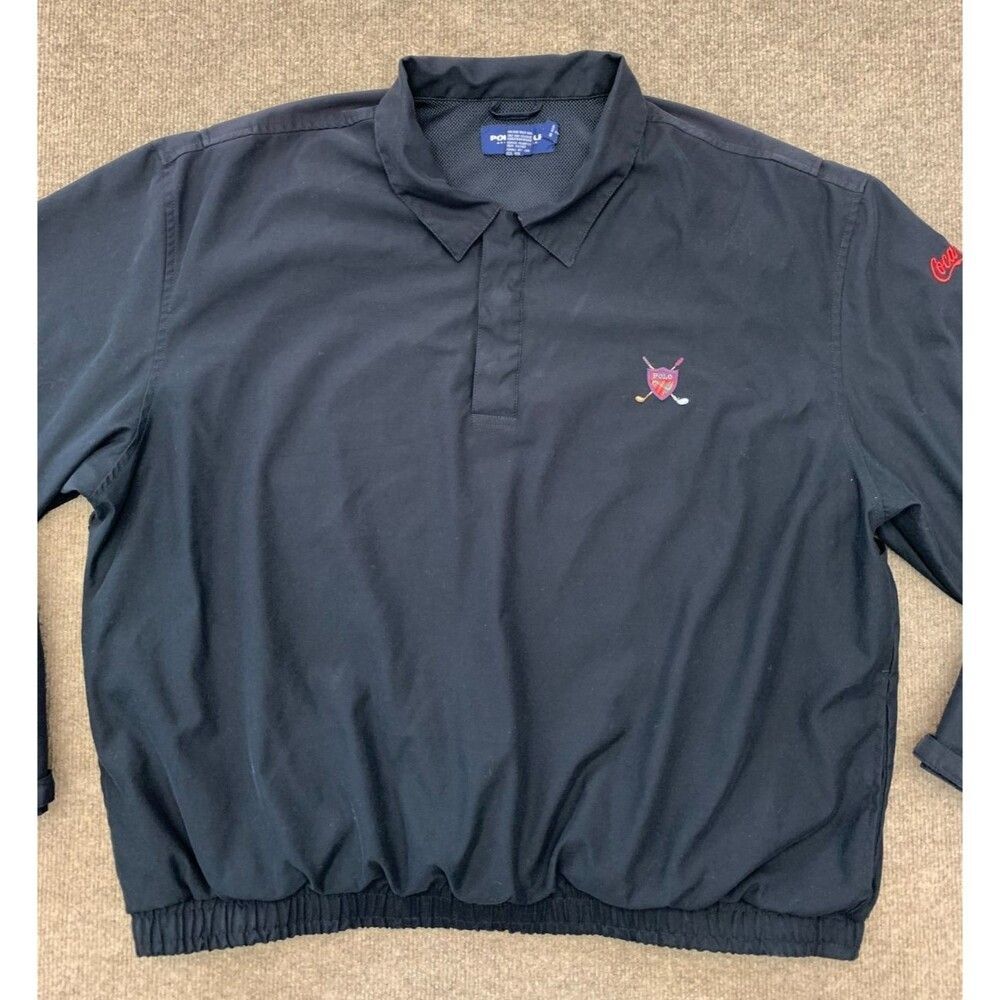 Vintage Polo Ralph Lauren Jacket Mens 2XL Coca-Cola Golf Pullover Windbreaker